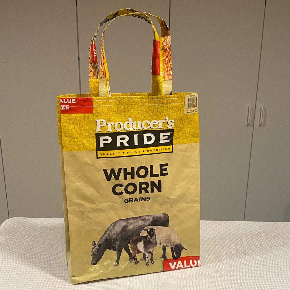 🌼3/$20🌼 Upcycled Reusable Producer's Pride Whole Corn Tote Bag ♻️
